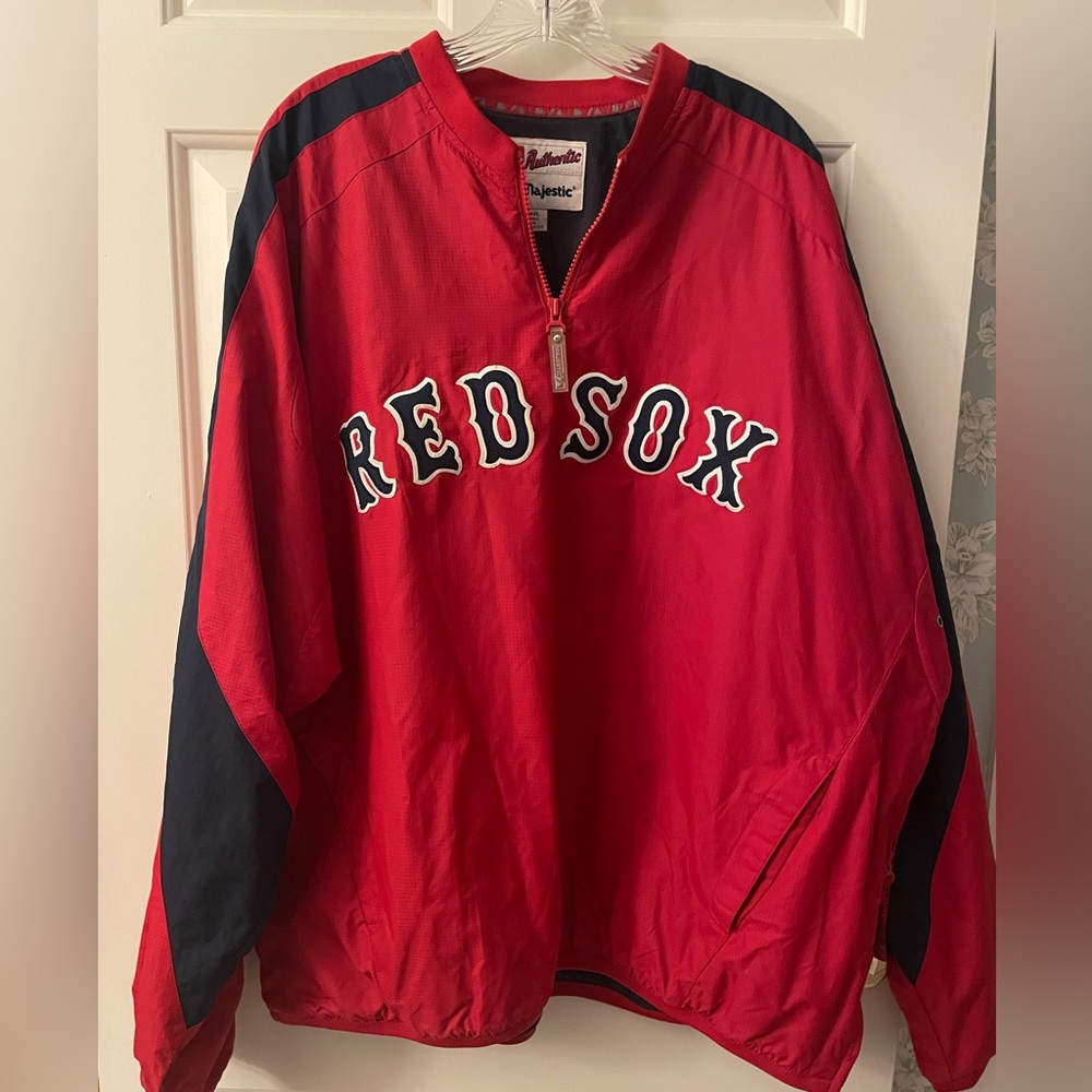 Authentic Majestic Red Sox Zippered Pullover XXL